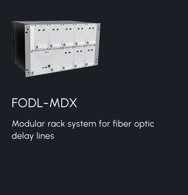 FODL-MDX Modular rack system for fiber optic delay lines
