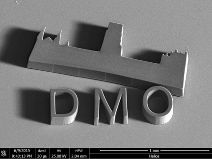 Ukázky vytvořených struktur pomocí litografu MicroWriter